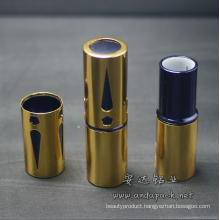 Private label cosmetics lipstick container with gold inner